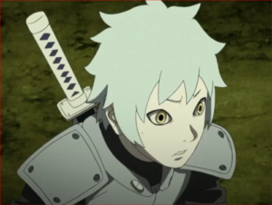 BORUTO39話、ミツキ、大蛇丸とログの戦闘に固まるミツキ