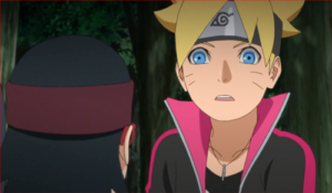 BORUTO41話、サラダ、逃げるより、ここで三人で戦えば、有利に戦える