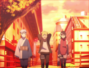 BORUTO42話、帰宅の途に就く第七班