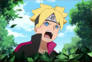 BORUTO42話、迷子猫捕獲任務、ボルト、そっちだミツキ！