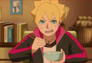 アニメBORUTO44話、うずまき家の食卓、でも、元はと言えば、父ちゃんがだらしないのがいけない！