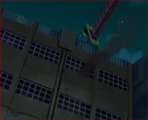 アニメBORUTO48話、起爆札を発動させた廃ビル