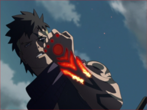 アニメBORUTO、火影岩の上で戦うボルトとカワキ