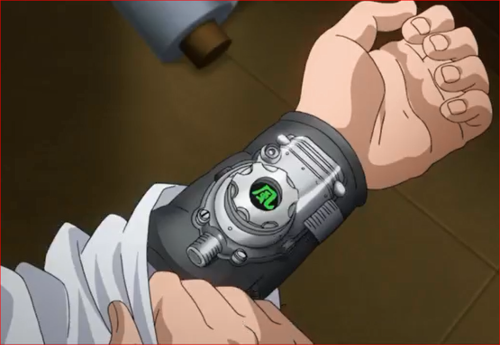 アニメBORUTO53話、カタスケの腕に装着した科学忍具
