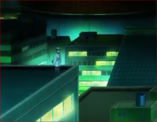 アニメBORUTO54話、屋上に立つミツキ