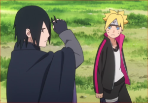 アニメBORUTO55話、サスケの手裏剣