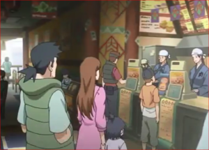 アニメBORUTO56話、中忍試験応援バーガーセット…