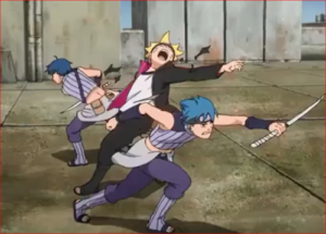 アニメBORUTO57話、ボッコにされる影分身2
