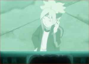 アニメBORUTO57話、モニターに映るボルト