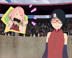 アニメBORUTO58話、サクラのよっしゃー！