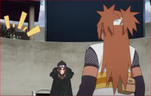 アニメBORUTO59話、チョウチョウを応援するチョウジ