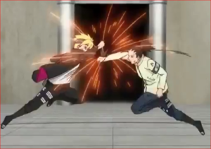 アニメBORUTO59話、ボルト対シカダイ１
