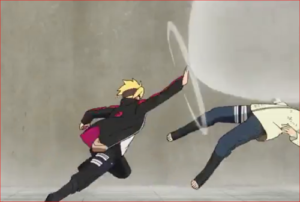 アニメBORUTO59話、風遁・烈風拳！