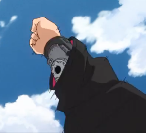 アニメBORUTO61話、振り上げた腕に装着した科学忍具が…