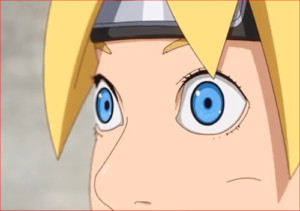 アニメBORUTO61話、期待するボルトの目