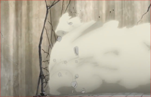 アニメBORUTO62話、壁に激突するナルト