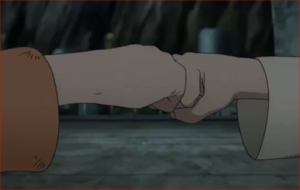 BORUTO63話、拳を突き合わせる二人