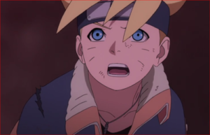 アニメBORUTO64話、ナルトにモモシキの特徴を教えるボルト