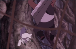 アニメBORUTO64話、モモシキを追撃するダルイ