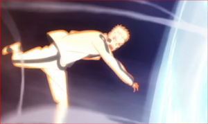 アニメBORUTO65話、上空から螺旋丸を投げつけるナルト