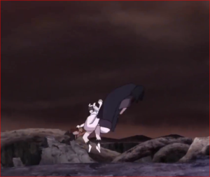 アニメBORUTO65話、二人を放り投げるモモシキ