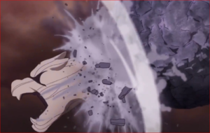 アニメBORUTO65話、犬飼健命で地爆天星を破るモモシキ