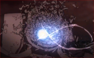 アニメBORUTO65話、神樹の切り株を打ち砕き飛ばされる螺旋丸