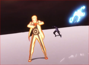 アニメBORUTO65話、雷遁を帯びた風魔手裏剣