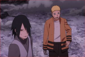 アニメBORUTO65話、黒ツチと長十郎の掛け合いに笑うナルト