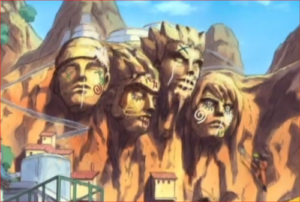 アニメNARUTO、オレも顔岩に…こんな感じで悪戯を…