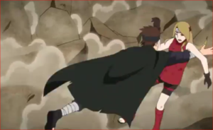 アニメBORUTO69話、アシナを助ける木ノ葉丸