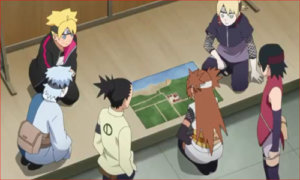 アニメBORUTO69話、作戦を練る第七班と第十班