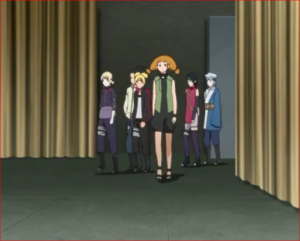 アニメBORUTO69話、追跡から帰還した第七班と第十班のメンバー