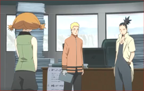 アニメboruto76話 ナルトに任務報告するモエギ Boruto最新まとめ情報局